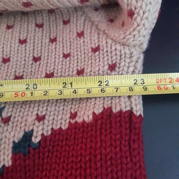 Polo Ralph Lauren SZ XL Vintage Wool Alpine Heavy Red & Beige Outdoor Sweater - Picture 10 of 16